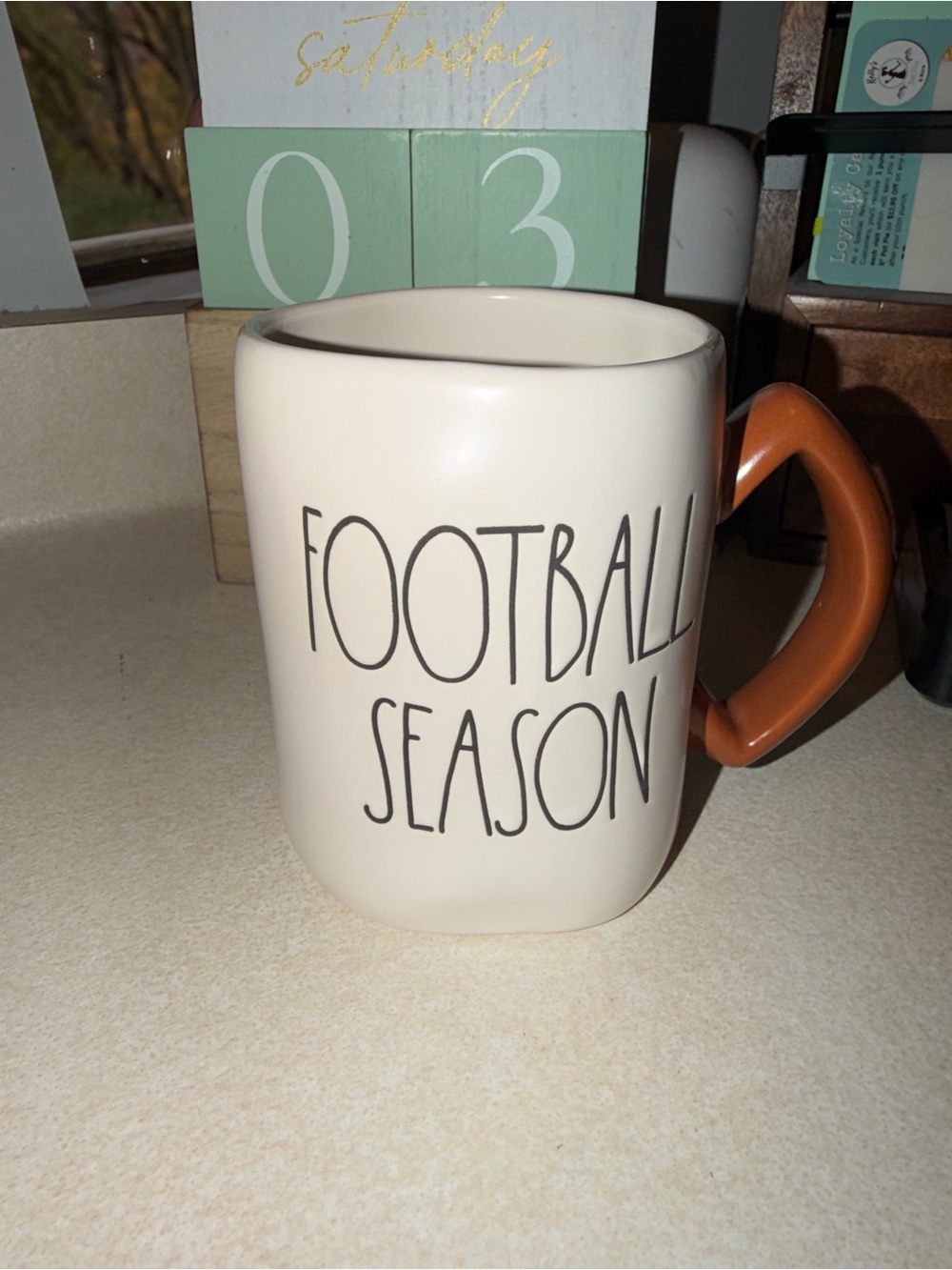 Rae dunn football season mug